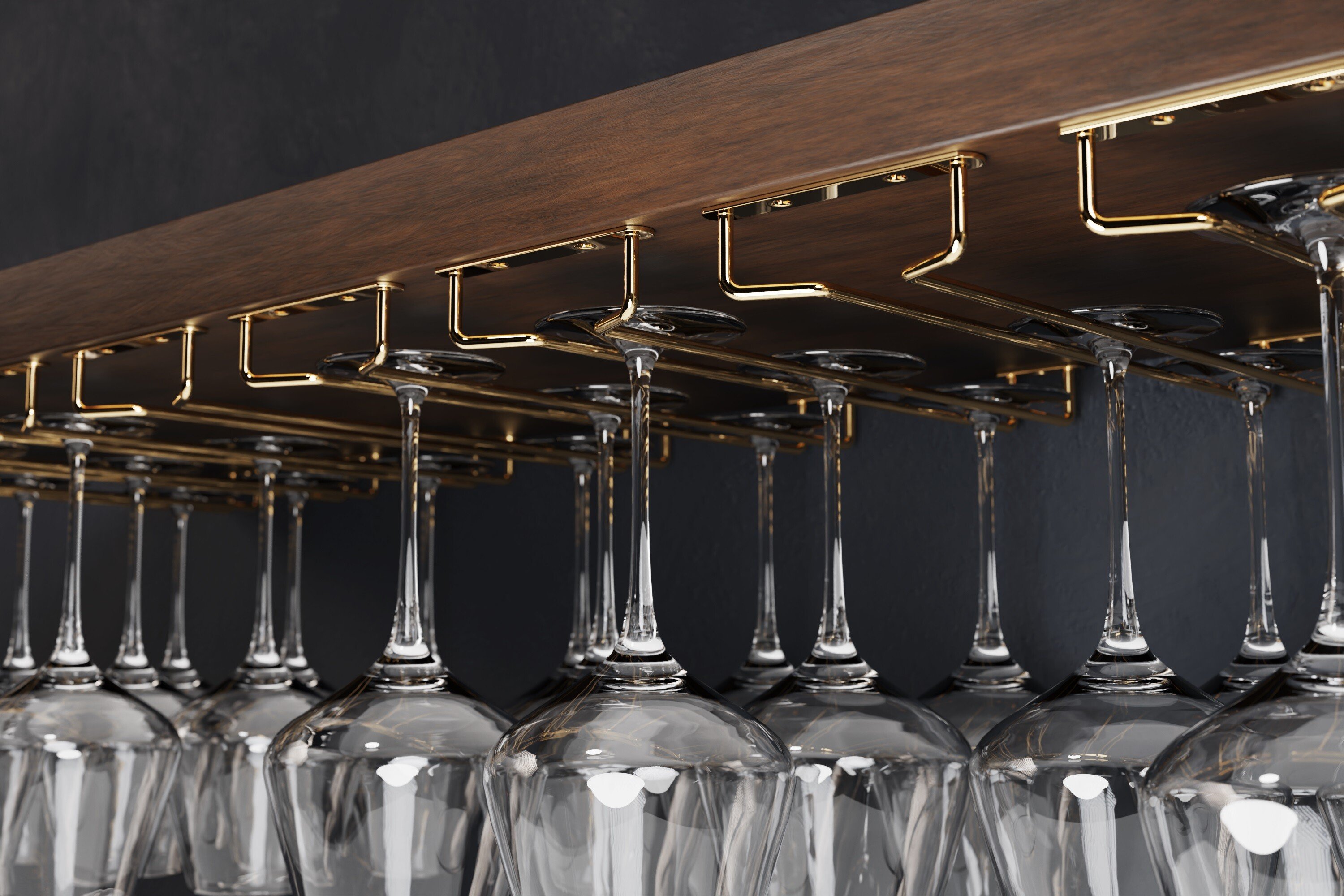 hanging wine glass racks