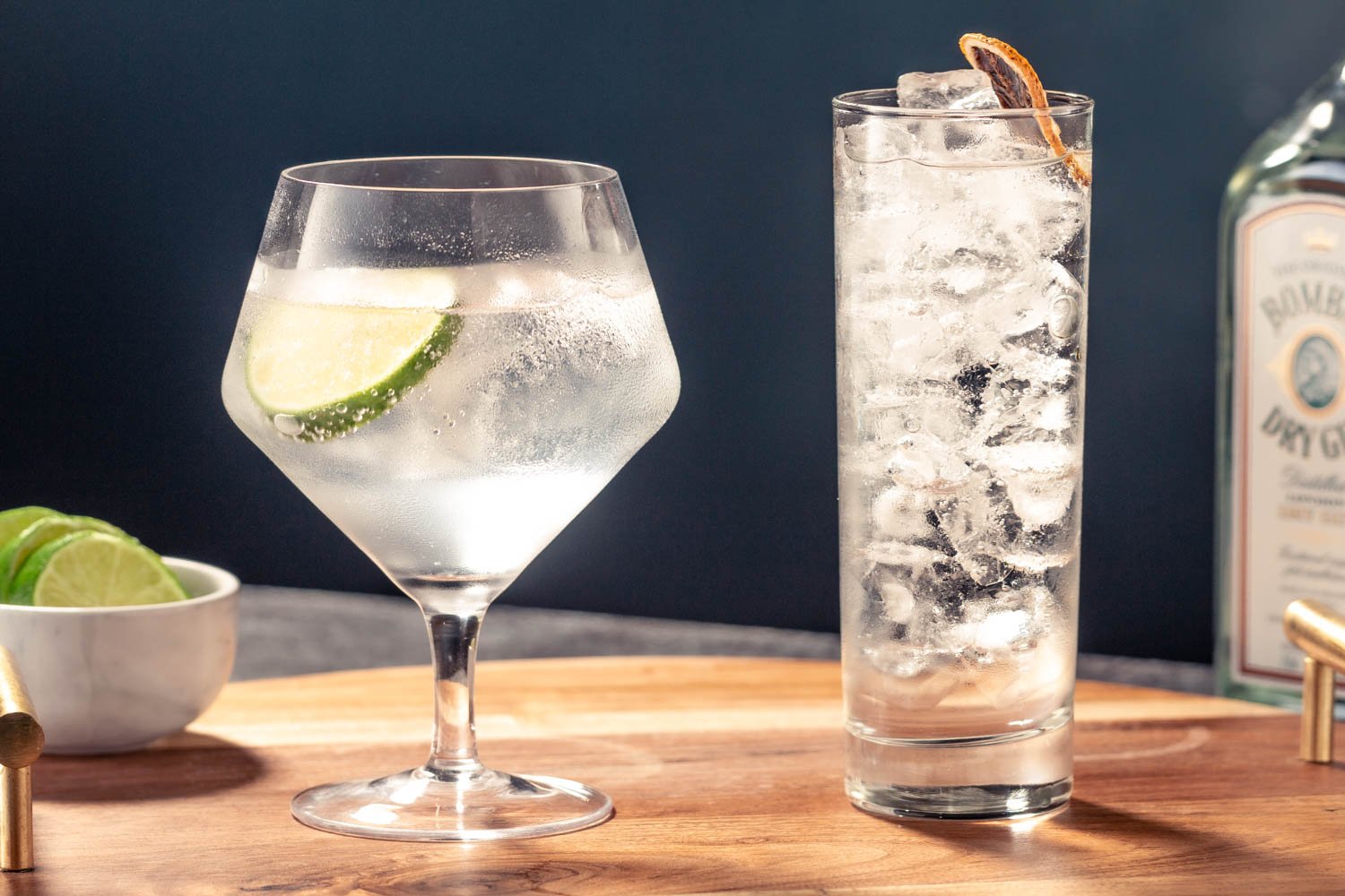 gin and tonic glasses
