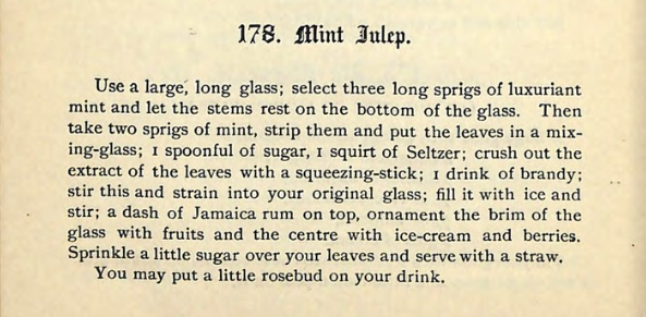 mint julep recipe