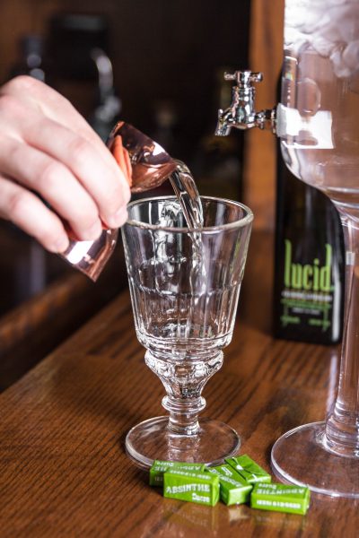 Pouring absinthe 