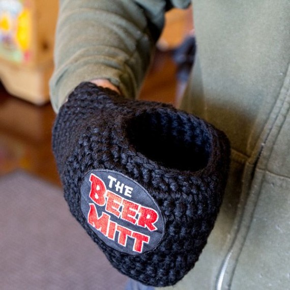 The Beer Mitt, a way to keep your hands warm and your beer cold
