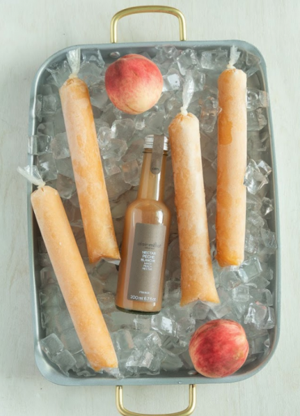 Alcohol Freeze Pops on tray with ice