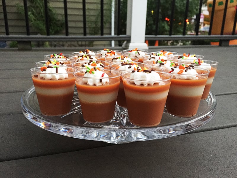 pumpkin spice latte jello shots