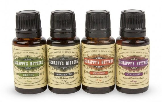 A set of Scrappy's cocktail bitters