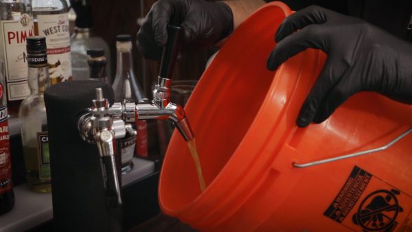 how to clean beer lines with a cleaning keg, step 4