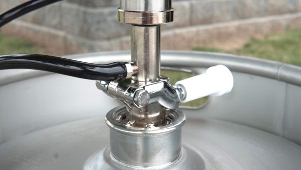 detaching a keg tap