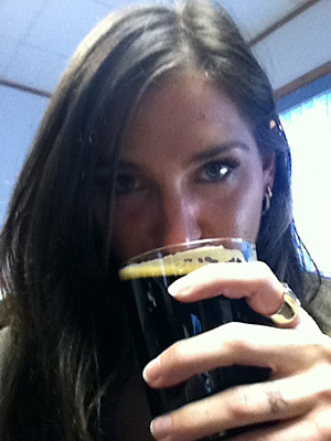 Me drinking Southern Tier Oatmeal Stout Me drinking Southern Tier Oatmeal Stout
