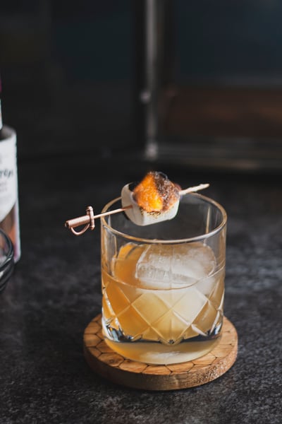 Toasted Marshmallow Campfire Old Fashioned Cocktail